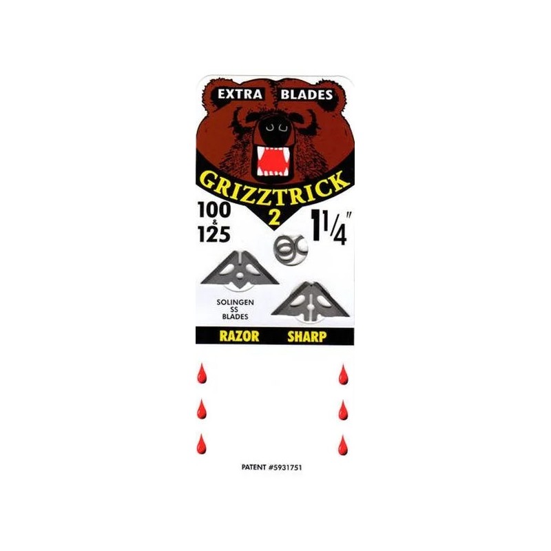 RECHANGE DE LAME POUR GRIZZTRICK2 1 1/4" 100/125 GR 4pk