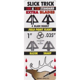 RECHANGE DE LAME POUR SLICKTRICK  STANDARD 100/125 GR 4pk