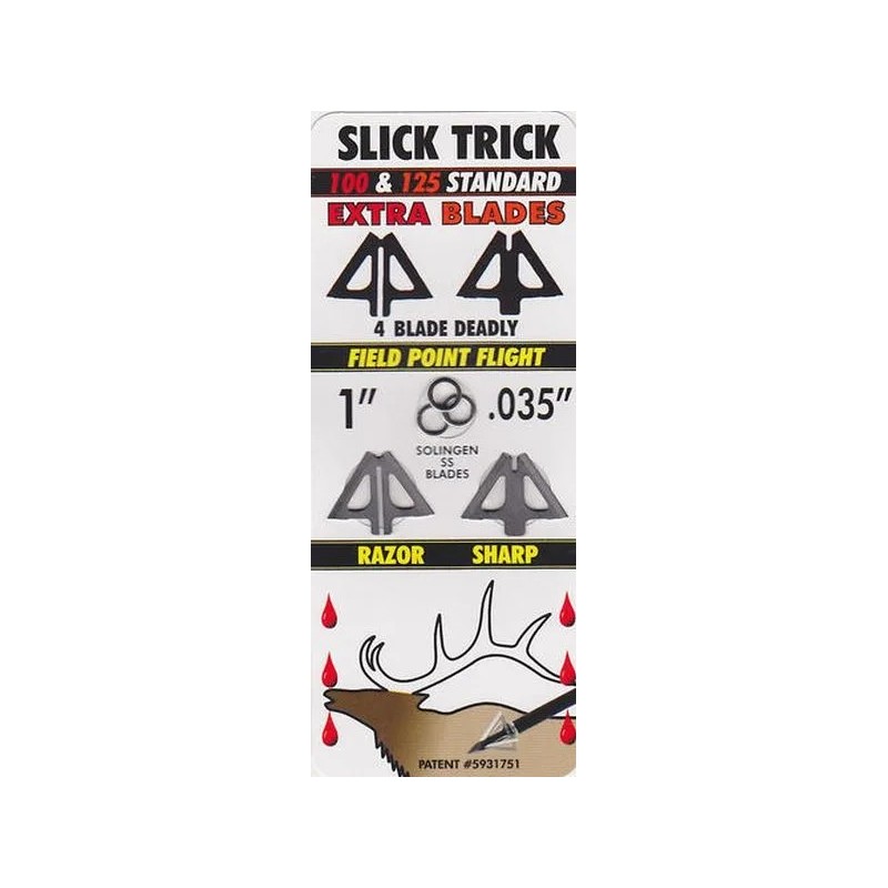 RECHANGE DE LAME POUR SLICKTRICK  STANDARD 100/125 GR 4pk