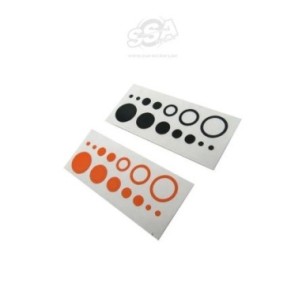 TEN ZONE - LENS DECALS - 1X ORANGE/ 1X NOIR MYBO