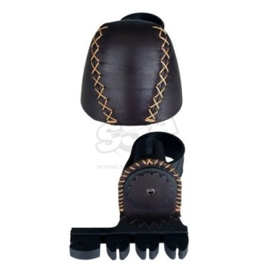 2 PCS 4 ARW ADJUST. STRAP-ON  LEATHER DARK BROWN THUNDERHORN