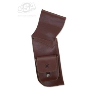 CLASSIC BROWN LEATHER WITH FRONT POCKET 44cm BUCK TRAIL