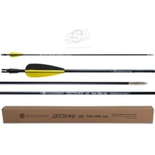 LOT DE 25 FLECHES 'LEISURE' 5mm - 20lbs MAX - 28" AVEC POINTES