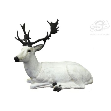 WHITE DEER BEDDED - GROUP 2 - L110cm H62cm SRT TARGETS